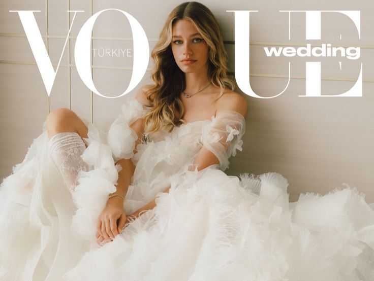 Milla Nova Rochelle gown on the cover of Vogue Turkey Wedding issue