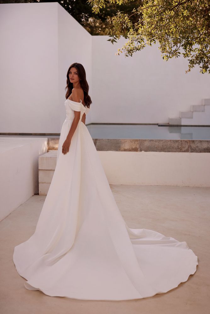 Camille Modern A Line Wedding Dress by Milla Nova - Luv Bridal